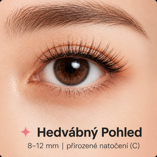 Hedvábný pohled: řasy
